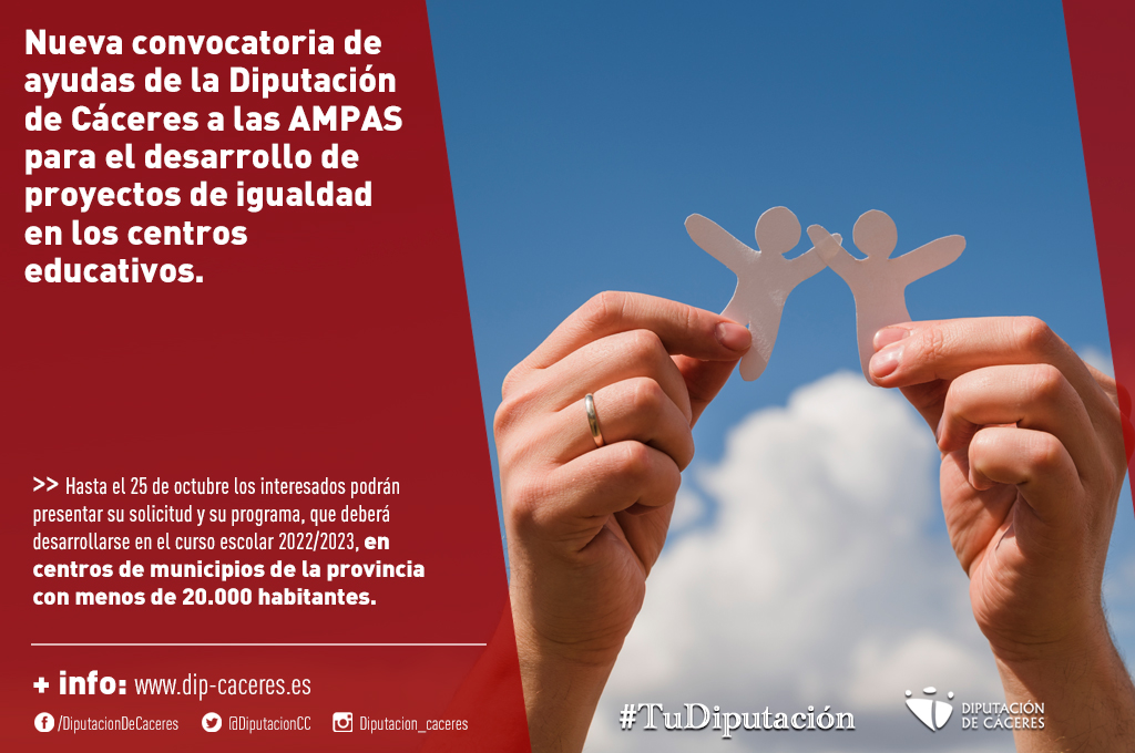 Nueva convocatoria de ayudas de la Diputación de Cáceres a las AMPAS ...