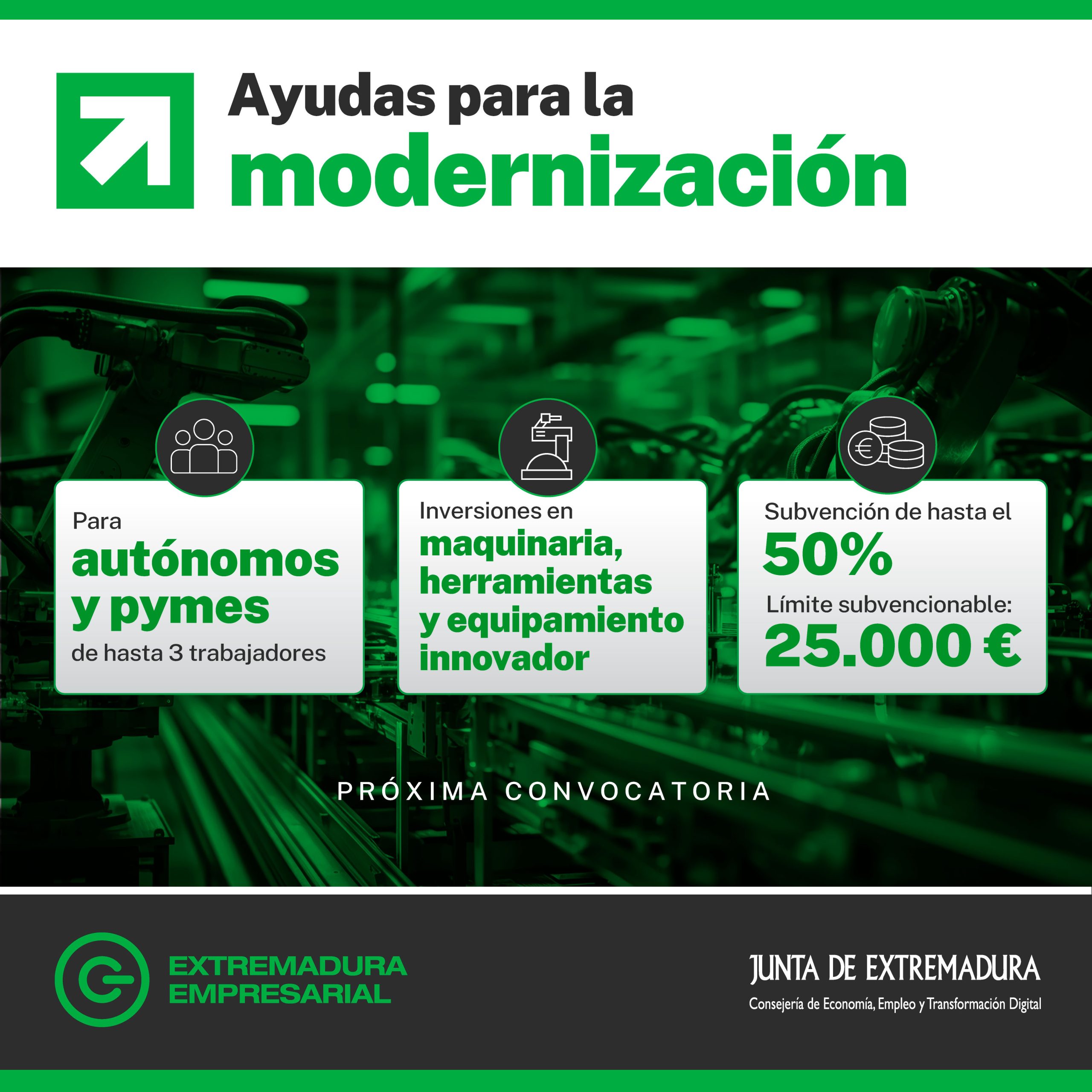 Nueva línea de ayudas para la modernización de autónomos y micropymes